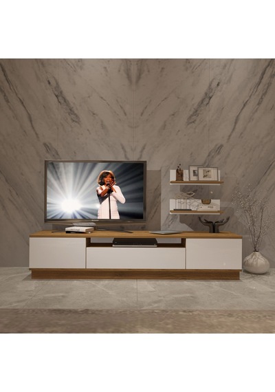 Decoraktiv Trio 4s Mdf Tv Ünitesi Tv Sehpası Pera - Beyaz