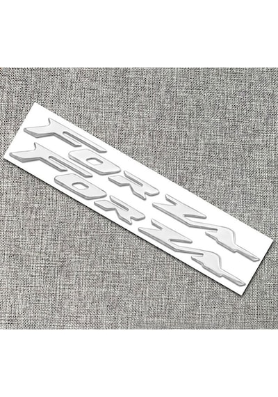 Forza 250-300 Amblem Logo 3d Sticker Yazı 2 Adet Set Gümüş Gri Renk Gümüş