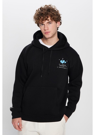 Tudors Unisex Oversize Geniş Kesim Pamuklu Yumuşak Dokulu İçi Polarlı Baskılı Siyah Kapüşonlu Sweatshirt-32508 Siyah Tudors Unisex Oversize Geniş Kesim Pamuklu Yumuşak Dokulu İçi Polarlı Baskılı Siyah Kapüşonlu Sweatshirt-32508 Siyah