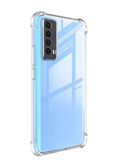 Huawei P Smart 2021 Kılıf Şeffaf Kamera Korumalı Antishock Airbag Köşe Korumalı Silikon Kapak