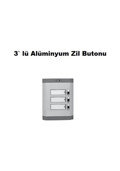 3 Lü Alüminyum Zil Butonu