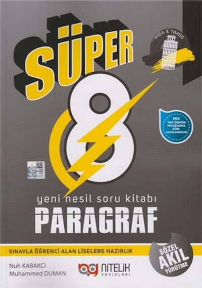 Sınıf 8 Süper Paragraf Yeni Nesil Soru Bankası Nitelik Yayınları