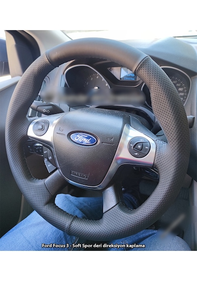 Ford Focus 3 Araca Uyumlu Direksiyon Kılıfı Siyah