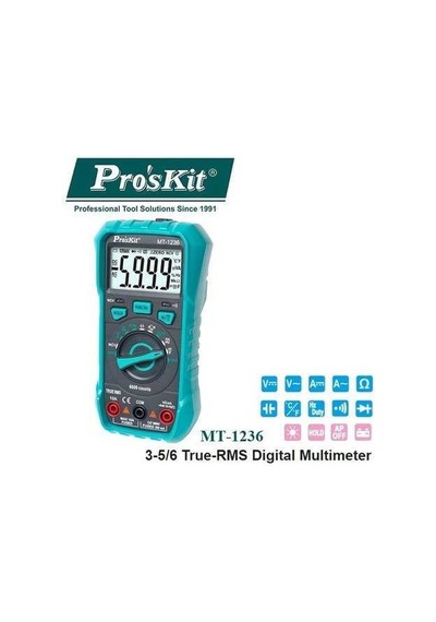 Proskit MT-1236 600V True Rms Dijital Multimetre Proskit MT-1236 600V True Rms Dijital Multimetre