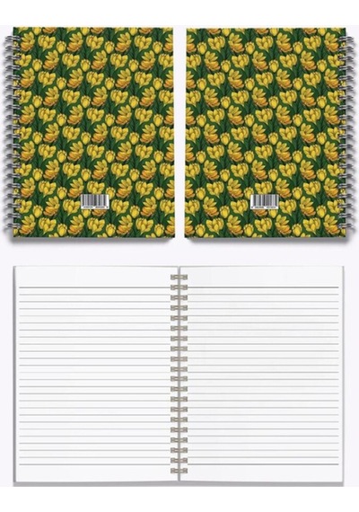 Magnolia-midi 14x20 Çizgili Defter Sarı