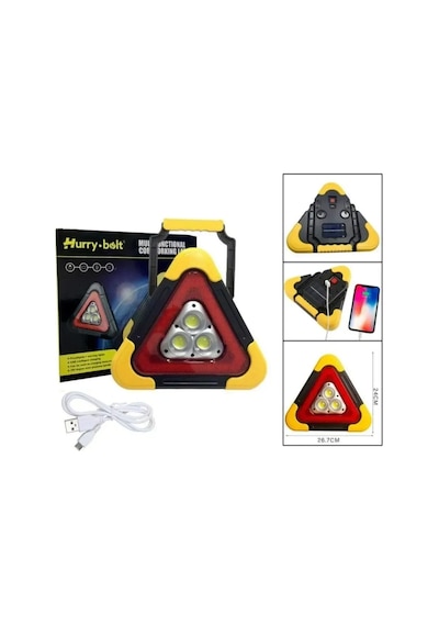 Hurry Bolt Şarjlı Cob Led Reflektör Bx40