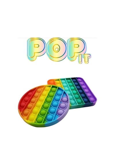 Toys Pop It Push Bubble Fidget Özel Pop Duyusal Oyuncak Zihinsel Stres Rainbow Renk