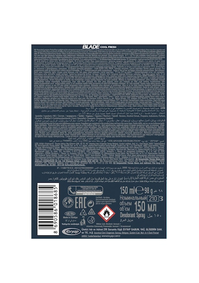 Blade Cool Fresh Erkek Sprey Deodorant 3 x 150 ML