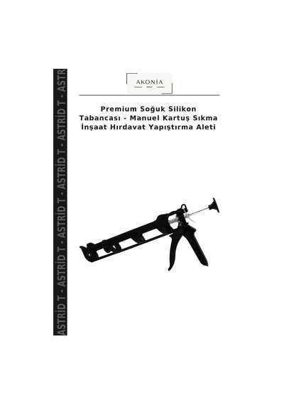Premium Soğuk Silikon Tabancası - Manuel Kartuş Sıkma İnşaat Hırdavat Yapıştırma Aleti