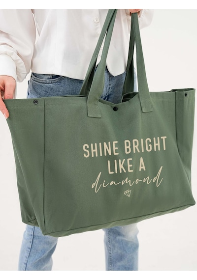 Çınar Bez Çanta Shine Bright Like A Baskılı Çanta - Standart