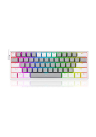 Redragon K617 Fizz Rgb Red Switch Kablolu Gri/beyaz Compact Gamin