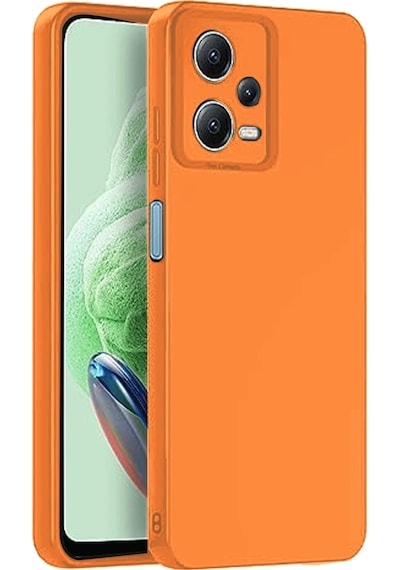 Newface Xiaomi Redmi Note 12 Pro 5g Kılıf Nano İçi Kadife Silikon Semeglbl - 91 - Turuncu
