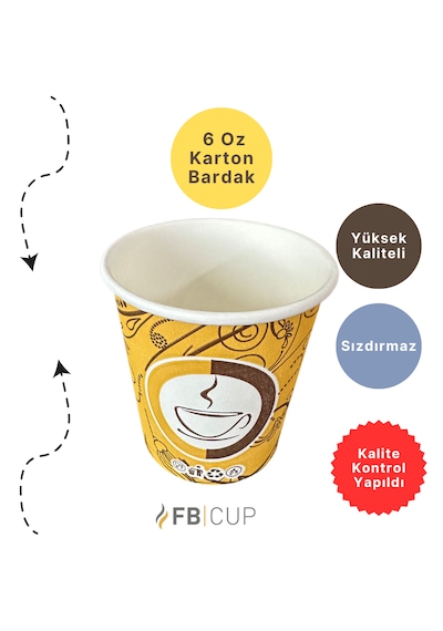 Fb Cup 6 Oz Karton Bardak 3.000 Adet Sızdırmaz
