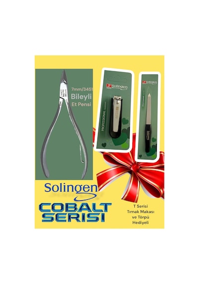 Solingen 3451 7 Mm Et Pensi - Solingen Tırnak Makası Ve Törpü Hediyeli /profesyonel Set