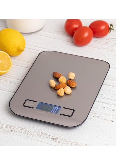 Hassas Mutfak Tartısı 5 Kg - 1 Gr Hassasiyet Paslanmaz Çelik Pil Hediyeli Açık Bej