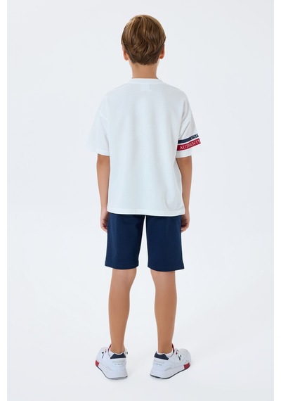 U.s. Polo Assn. Erkek Çocuk Beyaz Bermuda Takım Us2401-c-v1 Beyaz