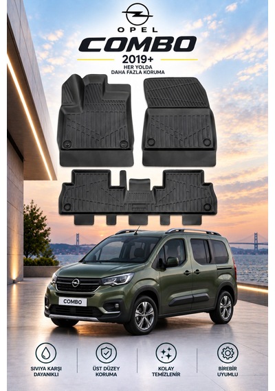 Opel Combo 2019+ Aracınıza Özel Üretim Havuzlu Paspas Takımı A+ -mod-