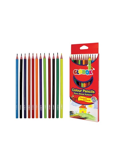 Globox Kuru Boya Uzun 12 Renk 6897 Çok Renkli