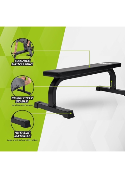 Düz Fitness Bankı Antrenman Sehpası Siyah