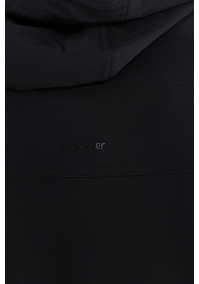 Rowinger Boncuk İşleme Detaylı Rahat Kalıp Şehir Stili Kapüşonlu Sweatshirt Black