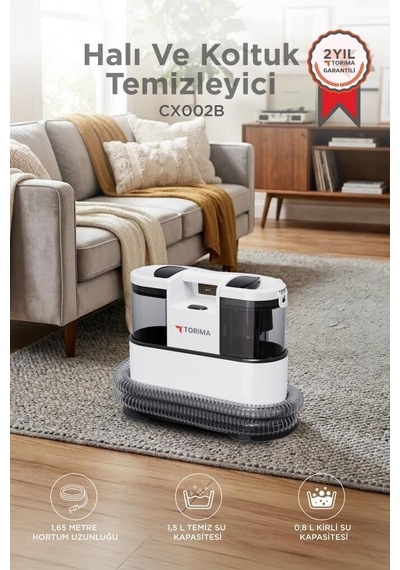 Cam Silme Pratik Temizlik Leke Çıkartma Halı Ve Koltuk Yıkama Makinesi Cx002b Beyaz