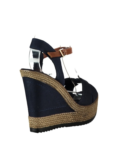 Fox Shoes Lacivert Kadın Dolgu Topuklu Ayakkabı 9674070905