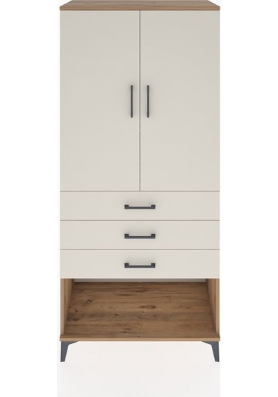 Hyperion Dolap 3 Raflı 3 Çekmeceli 2 Kapaklı 88x44x195 Çam-ay... Çam Hyperion Dolap 3 Raflı 3 Çekmeceli 2 Kapaklı 88x44x195 Çam-ay... Çam
