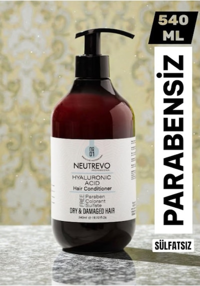 Neutrevo Professional No:1 Hyaluronic Acid Serisi Nem Ve Dolgunluk Veren Saç Bakım Kremi 540 Ml