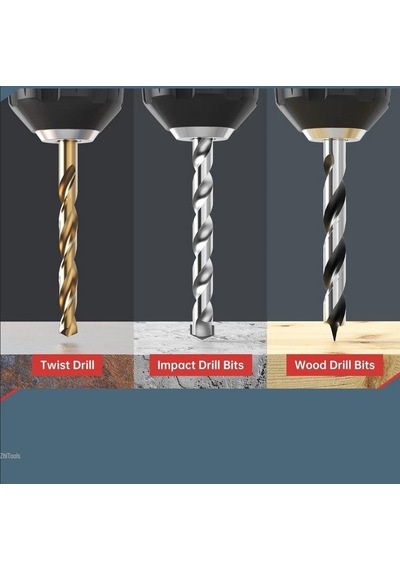 Zhltools Matkap Ucu Seti- Beton Metal Ahşap Matkap Ucu Drill Bits Set 16 Lı Set