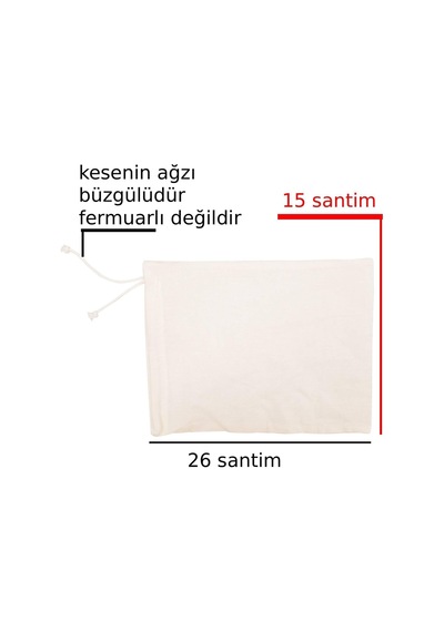 Bakliyat Ham Bez Saklama Kesesi Büzgülü Ürün Yüzde Yüz Pamuk Kotondur 26x15 Santim Hacim 1 Kilo Çok Renkli