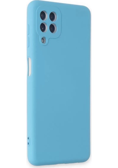 Newface Samsung Galaxy A22 Kılıf Nano İçi Kadife Silikon - Mavi