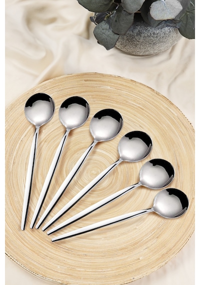 Kitchen Life Paris 6'lı Paslanmaz Çelik Yemek Kaşığı - 18/10 Stainless Steel