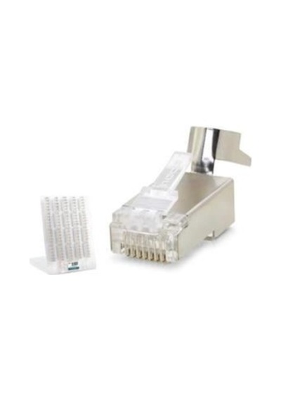 Nodar Nd2425 Cat7 Ez Rj45 Metal B Kalite Konnektör 100 Adet Plastik Kutu - Silverı