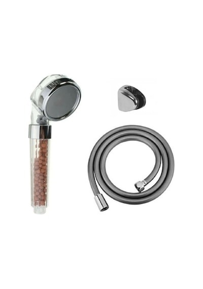 Ahlez Su Tasarruflu Arıtmalı Duş Başlığı Pvc Hortum Mafsal Set Krom