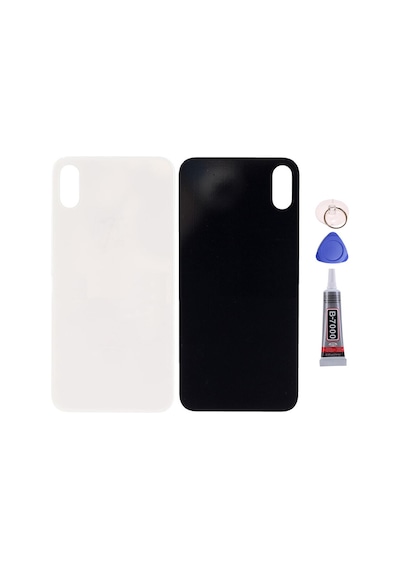 Apple Uyumlu iPhone X Beyaz Arka Kapak Batarya Kapağı Pil Kapağı Yapışkan Ve Sökme Aparatıyla Beraber Full Set Beyaz