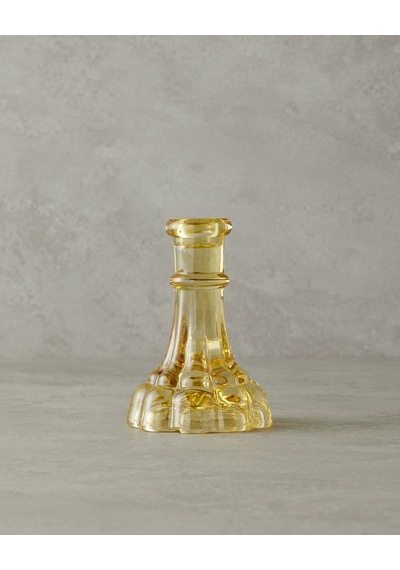 English Home Cyrstal Cam Şamdan Amber Amber