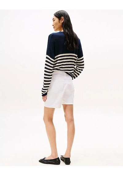 Tommy Hilfiger Dnm Straıght Short Rw Whıte Kadın Şort Ww0ww45924ycf Beyaz