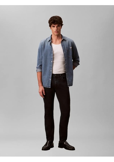 Calvin Klein Slım Taper Blue Blac, Ef7, 30, 30 Lacivert Erkek Kot Pantolon