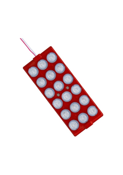 MODUL LED 12V 6W KIRMIZI 18 LEDLİ YANIP SÖNEN 2Lİ PAKET 13960-28