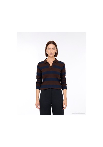 Yargıcı Regular Polo Yaka Uzun Kol Kazak 26kktr2099x 003 Kahverengi