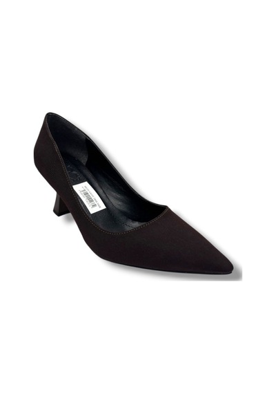 C-shoes Nb200-26 Süet Deri Orta Boy İnce Topuk Kadın Stiletto Kahverengi