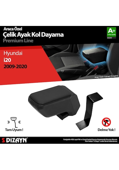 Hyundai İ20 Kol Dayama Kolçak Çelik Ayaklı Abs Siyah 2009-2021 A+kalite