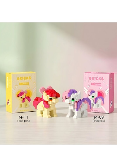 Brıcks Pony Yapı Blok Seti 2 Li Sweetie Belle & Applebloom Pony Figür Hobi Koleksiyon