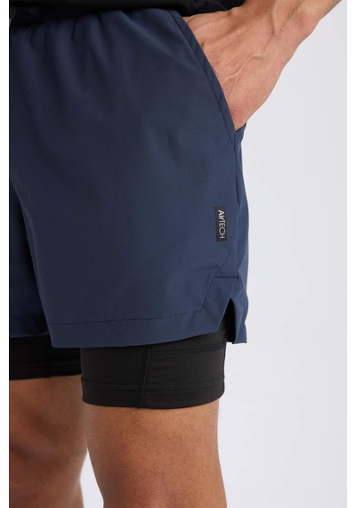 DeFactoFit Slim Fit Dar Kesim Sporcu Taytlı Şort E2759AX25SMNV94