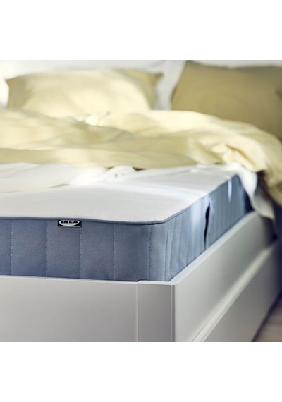Ikea Vestmarka Tek Kişilik Yatak, Açık Mavi, 90x200 Cm