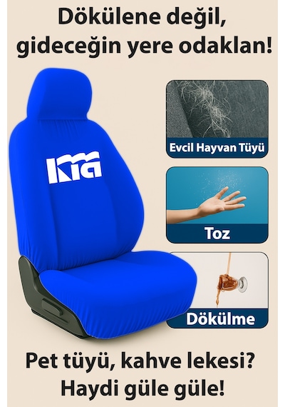 Her Mevsim Rahatlik Sunan Kia Ceed İle Uyumlu Oto Koltuk Kilifi İle Aracinizda Ferahlik Lacivert