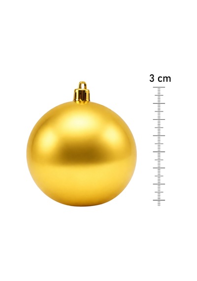 Waldern Yılbaşı Çam Ağacı 12li Cici Top 3cm Yılbaşı Süs Gold Diğer