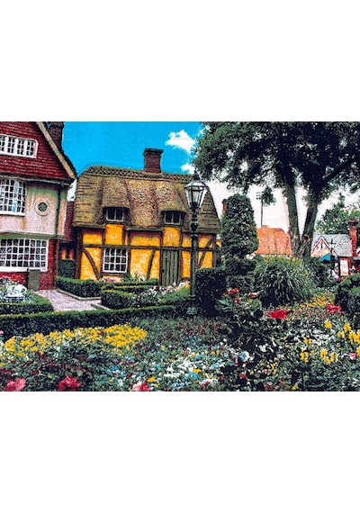 Brugge'de Bir Park Adlı İran Tebriz Halı Tablo 95x75cm - Duvar Halı Kilim Tablo