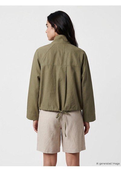 Lcw Vision Haki Dik Yaka Oversize Kadın Ceket