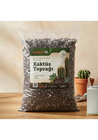 Organik Cocopeat Perlit Pomza Karışımlı Kaktüs Ve Sukulent Toprağı 5 Litre 0,250